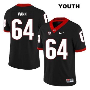 Youth Georgia Bulldogs NCAA #64 David Vann Nike Stitched Black Legend Authentic College Football Jersey GPE3854WG